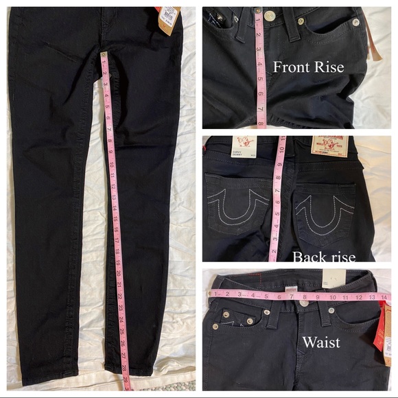 True Religion “Curvy” Black Jeans NEW Size 25 - Picture 5 of 5